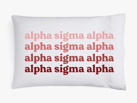 Alpha Sigma Alpha Cotton Pillowcase