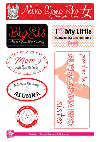 Alpha Sigma Rho <br> Family Stickers