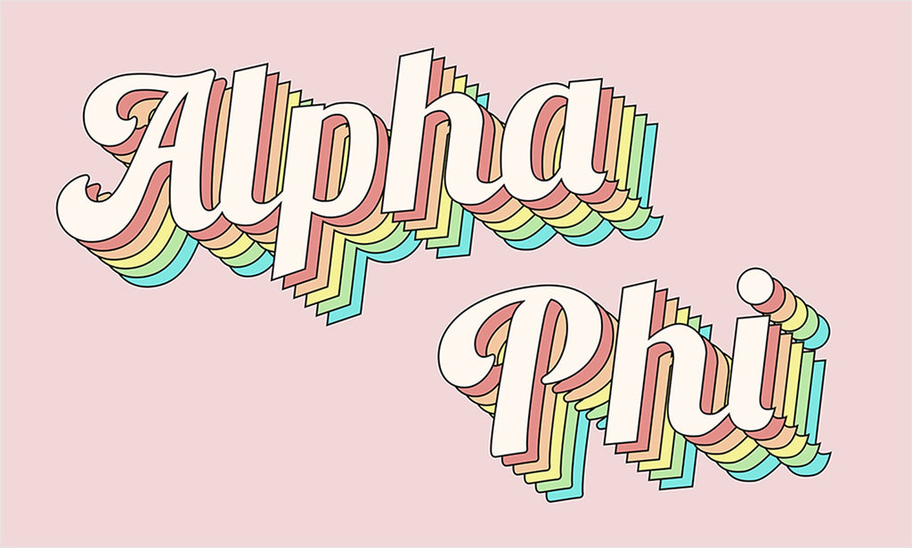Alpha Phi retro flag