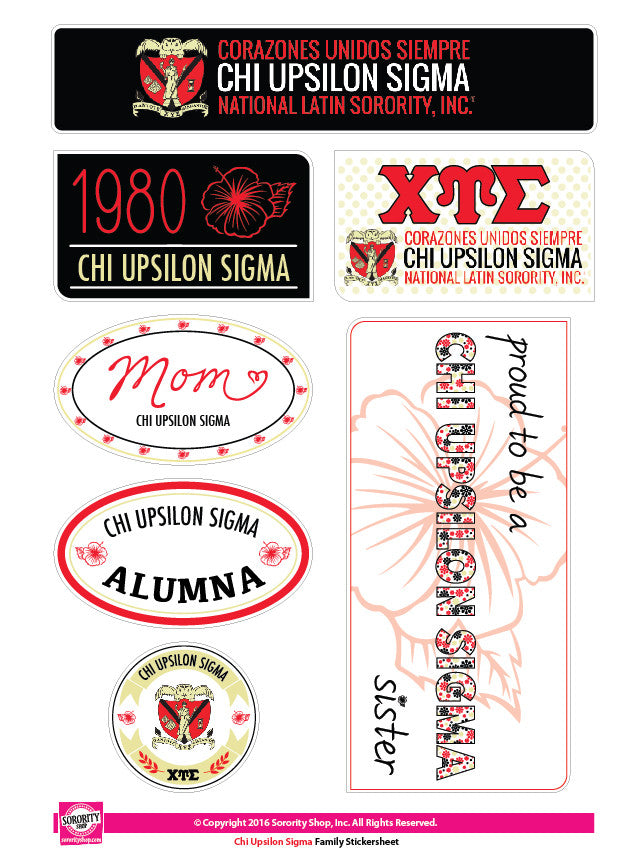 Chi Upsilon Sigma <br>Family Stickers