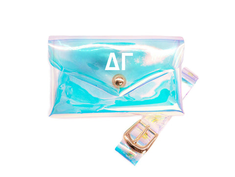 Delta Gamma Holographic Belted Fanny Pack