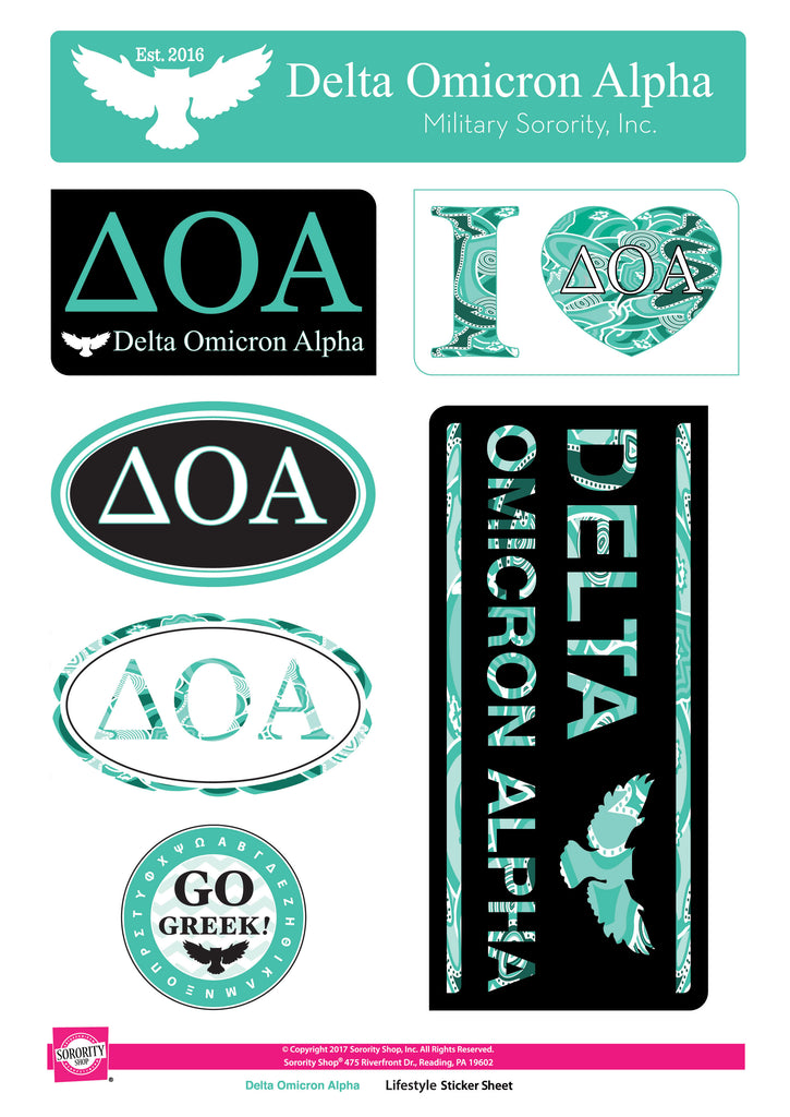 Delta Omicron Alpha <br> Lifestyle Stickers