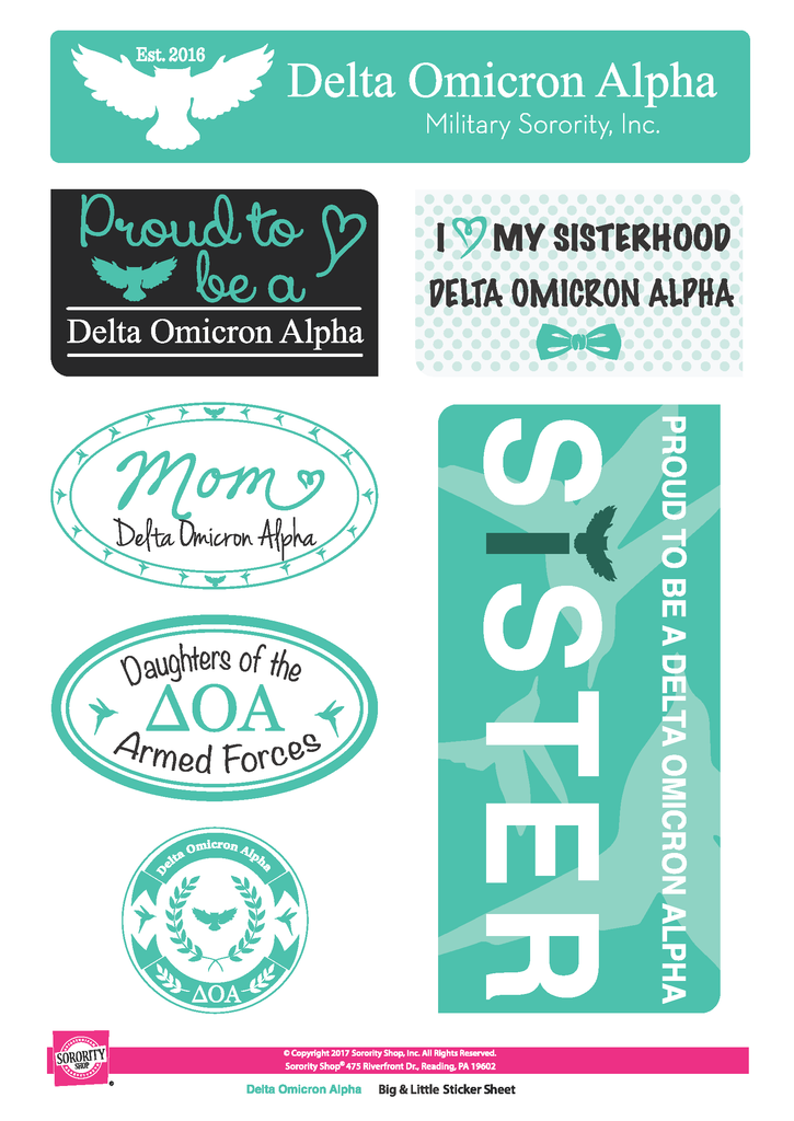 Delta Omicron Alpha <br>Family Stickers