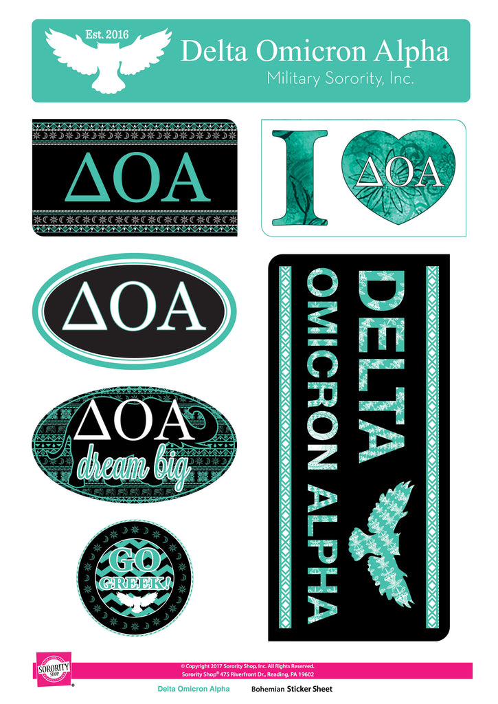 Delta Omicron Alpha <br>Bohemian Stickers