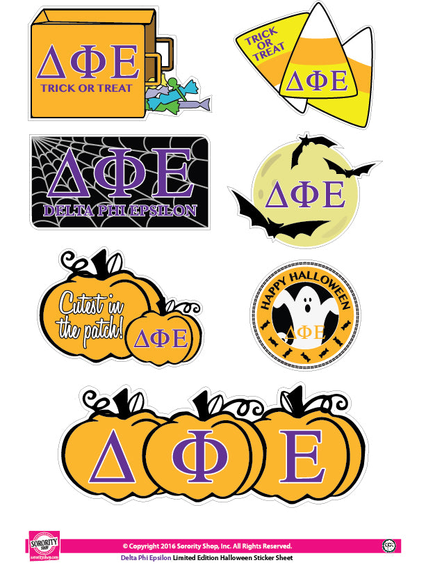 Delta Phi Epsilon Halloween Stickers
