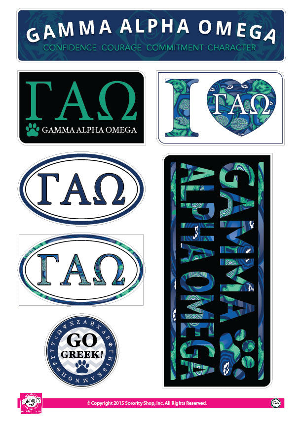 Gamma Alpha Omega <br> Lifestyle Stickers
