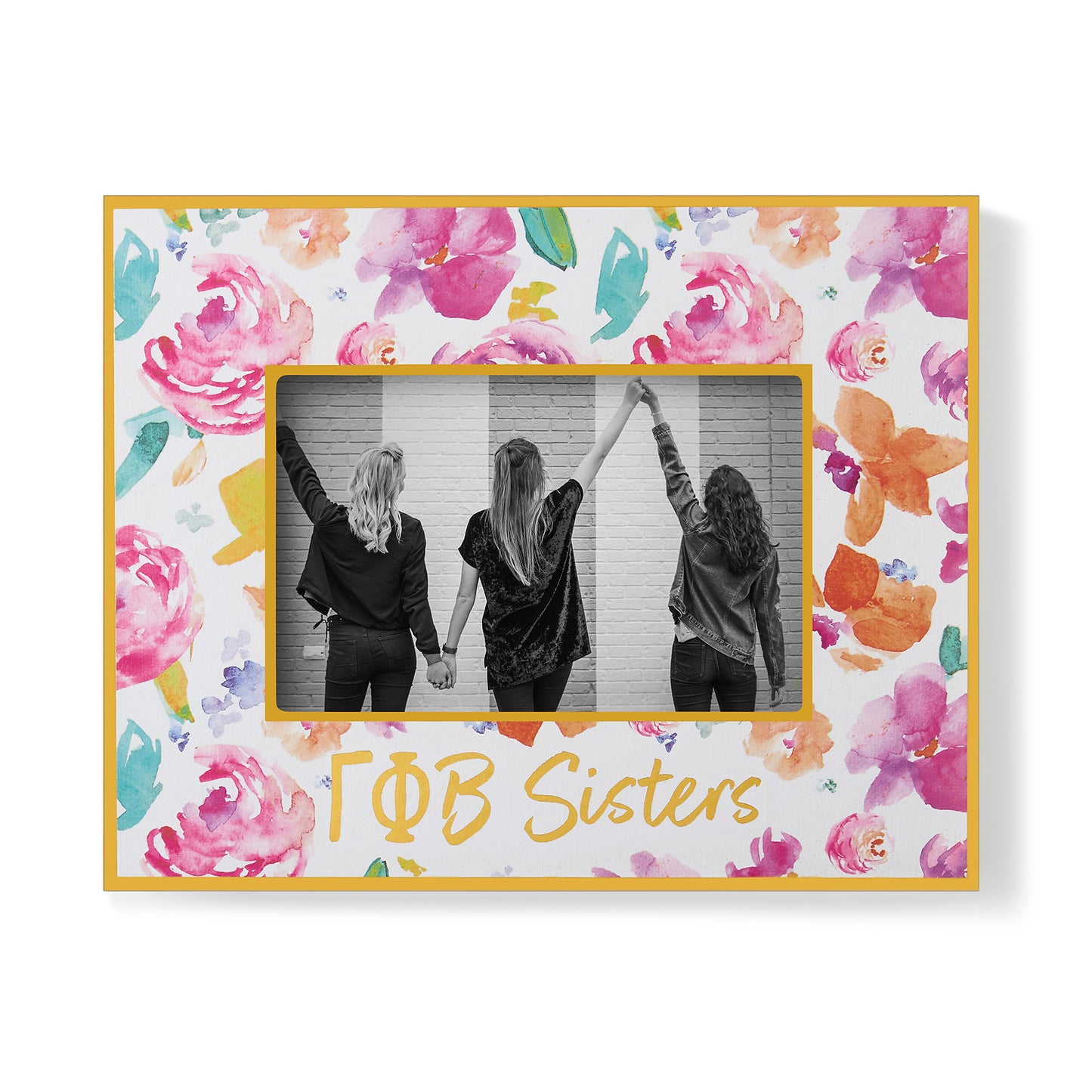 Gamma Phi Beta Picture Frame – Wooden Picture Frame for 4" X 6" Pictures