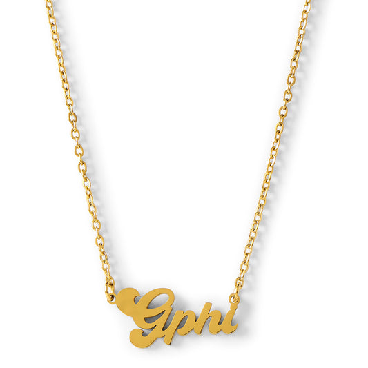 Gamma Phi Beta Retro Design Necklace