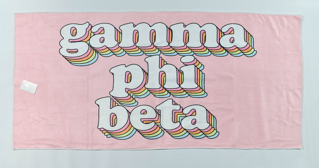 Gamma Phi Beta Plush Retro Beach Towel