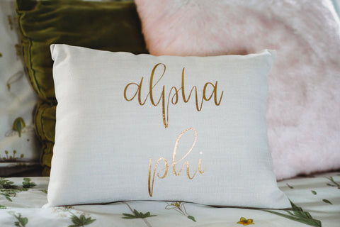 Alpha Phi Throw Pillow