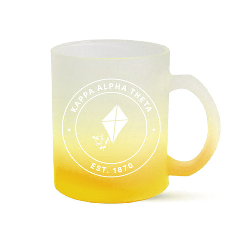Kappa Alpha Theta Mug - Ombre Glass
