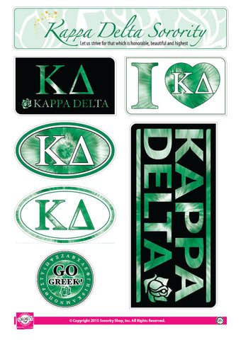 Kappa Delta <br> Tie Dye Stickers