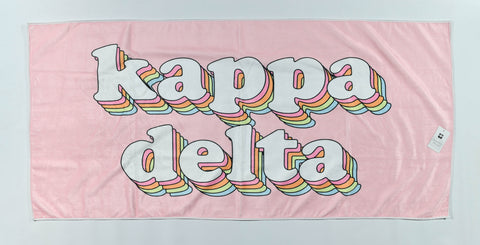 Kappa Delta Plush Retro Beach Towel