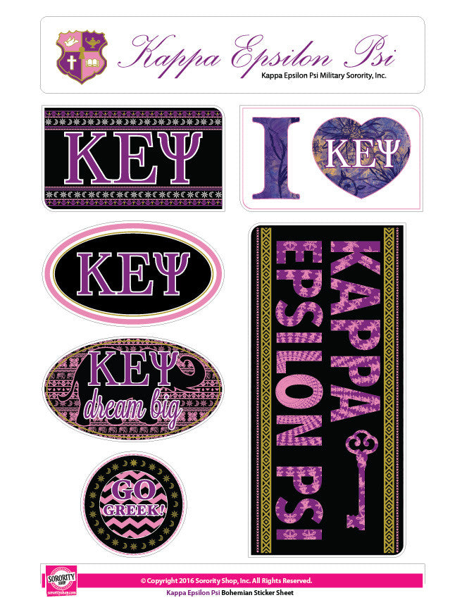 Kappa Epsilon Psi <br>Bohemian Stickers