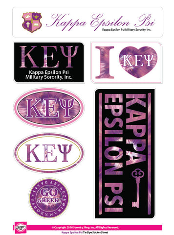 Kappa Epsilon Psi <br>Tie Dye Stickers
