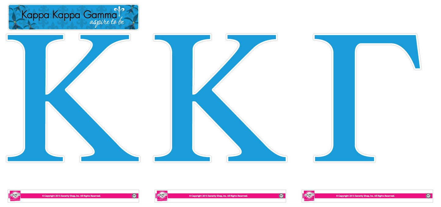 Kappa Kappa Gamma <br> Jumbo Letter Decals