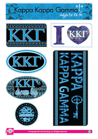 Kappa kappa Gamma <br> Bohemian Stickers