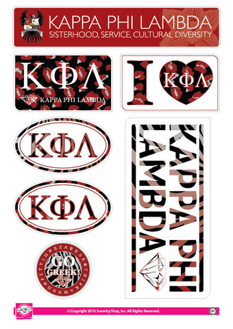 Kappa Phi Lambda <br> Animal Print Stickers