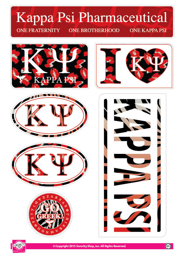 Kappa Psi <br> Animal Print Stickers