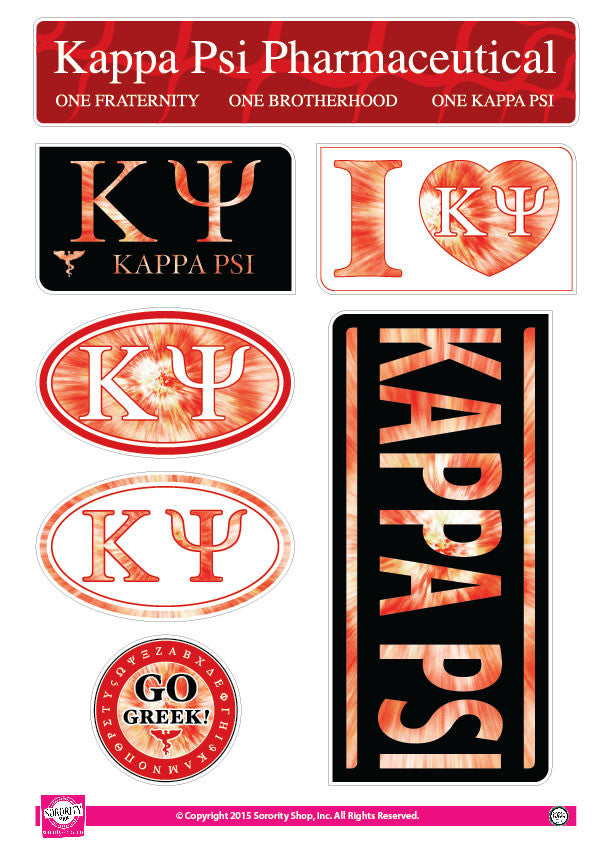 Kappa Psi <br> Tie Dye Stickers
