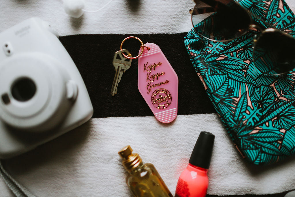 Kappa Kappa Gamma Vintage Motel Keychain