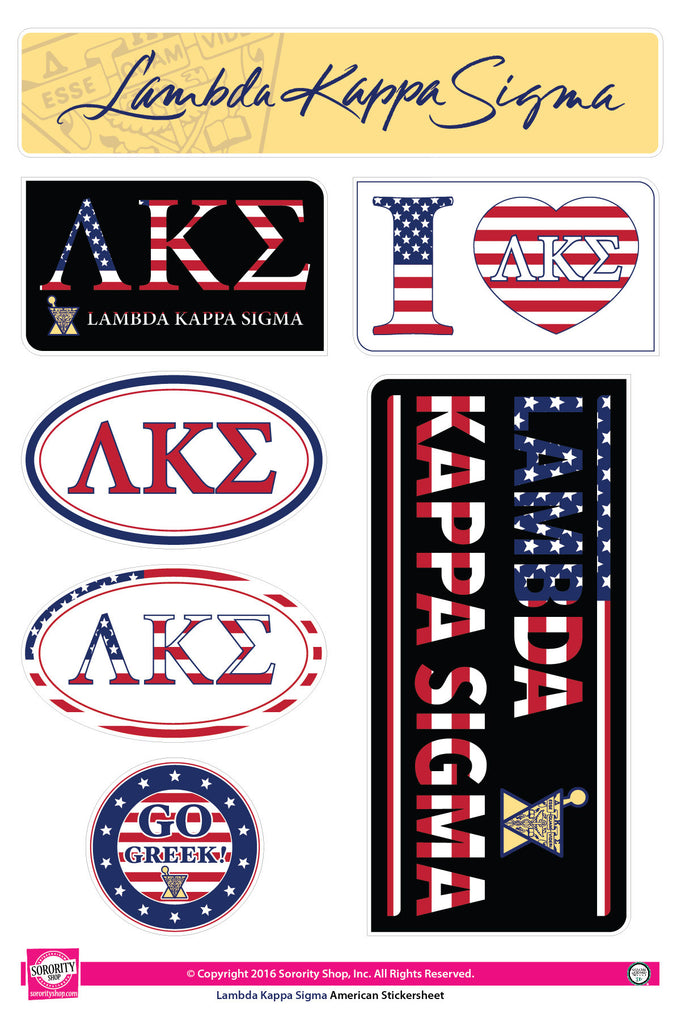 Lambda Kappa Sigma <br> American stickers