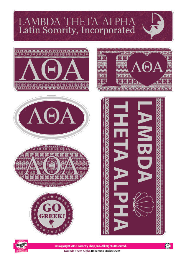 Lambda Theta Alpha <br>Bohemian Stickers