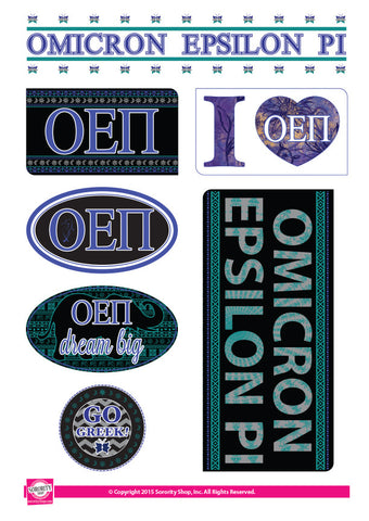 Omicron Epsilon Pi <br> Bohemian Stickers