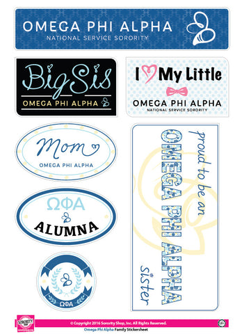 Omega Phi Alpha <br>Family Stickers