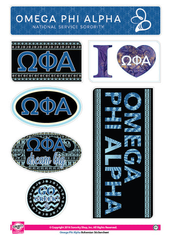 Omega Phi Alpha <br>Bohemian Stickers