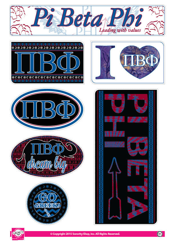 Pi Beta Phi <br> Bohemian Stickers