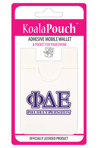Phi Delta Epsilon Koala Pouch - Greek Letters Design - Phone Wallet
