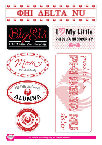 Phi Delta Nu <br> Family Stickers