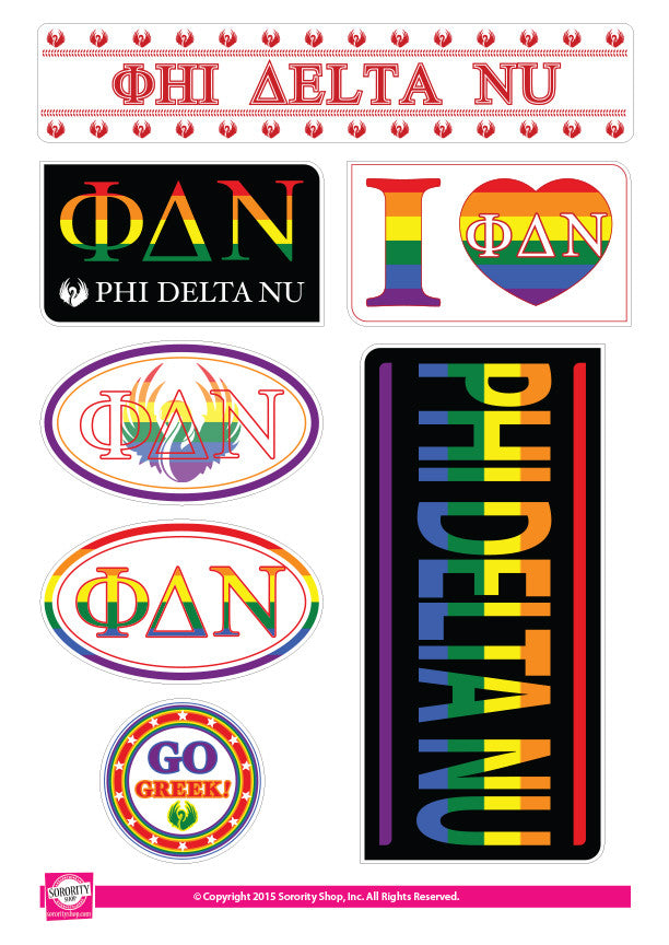 Phi Delta Nu <br> Pride Stickers