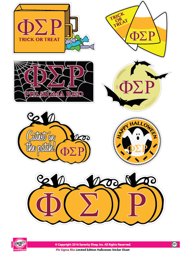 Phi Sigma Rho Halloween Stickers