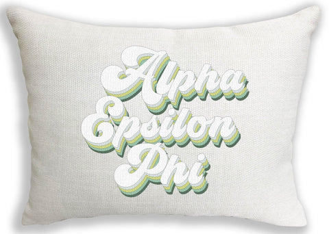 Alpha Epsilon Phi Retro Throw Pillow