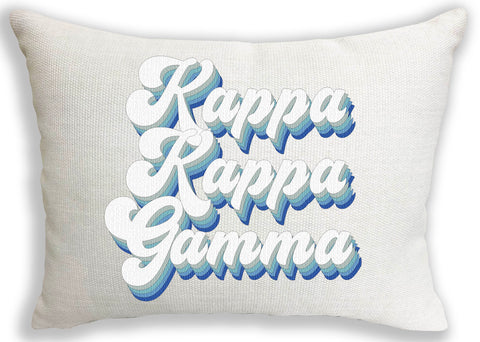 Kappa Kappa Gamma Retro Throw Pillow