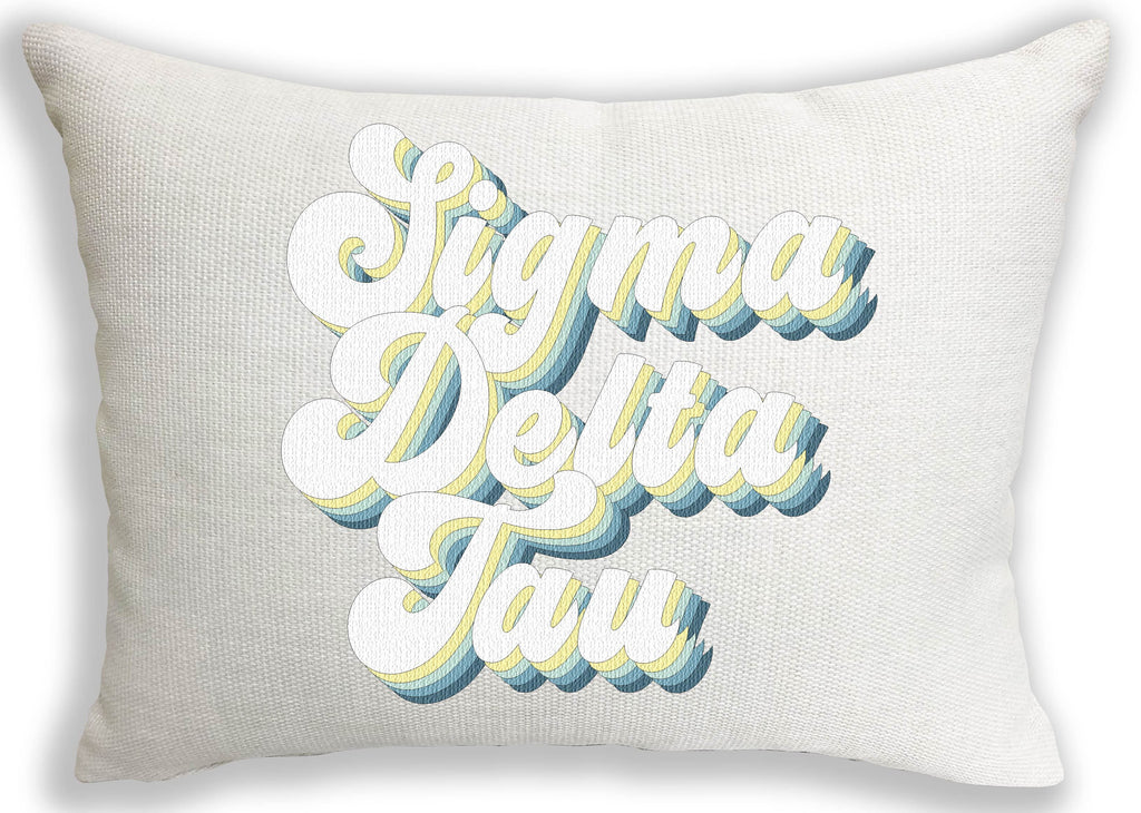 Sigma Delta Tau Retro Throw Pillow
