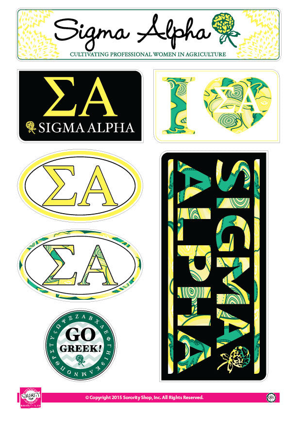 Sigma Alpha <br> Lifestyle Stickers