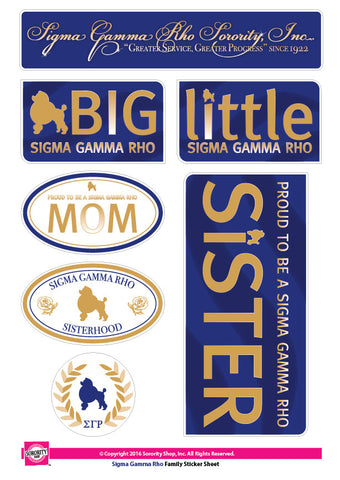 Sigma Gamma Rho <br>Family Stickers