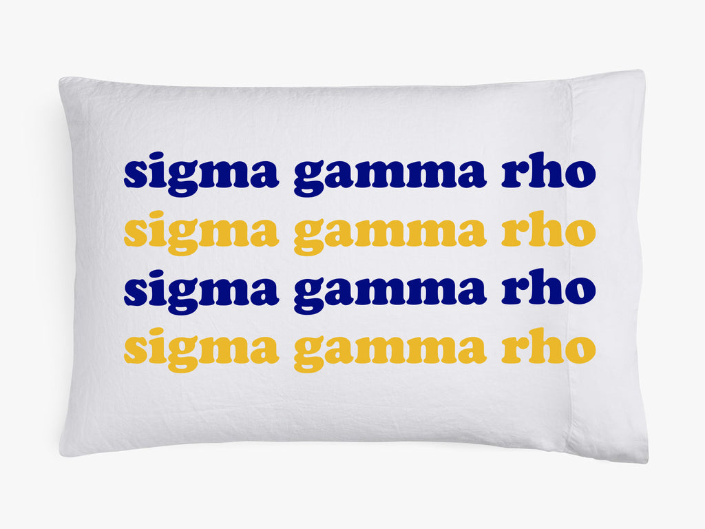 Sigma Gamma Rho Cotton Pillowcase