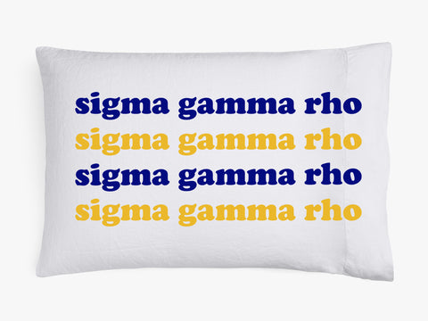 Sigma Gamma Rho Cotton Pillowcase
