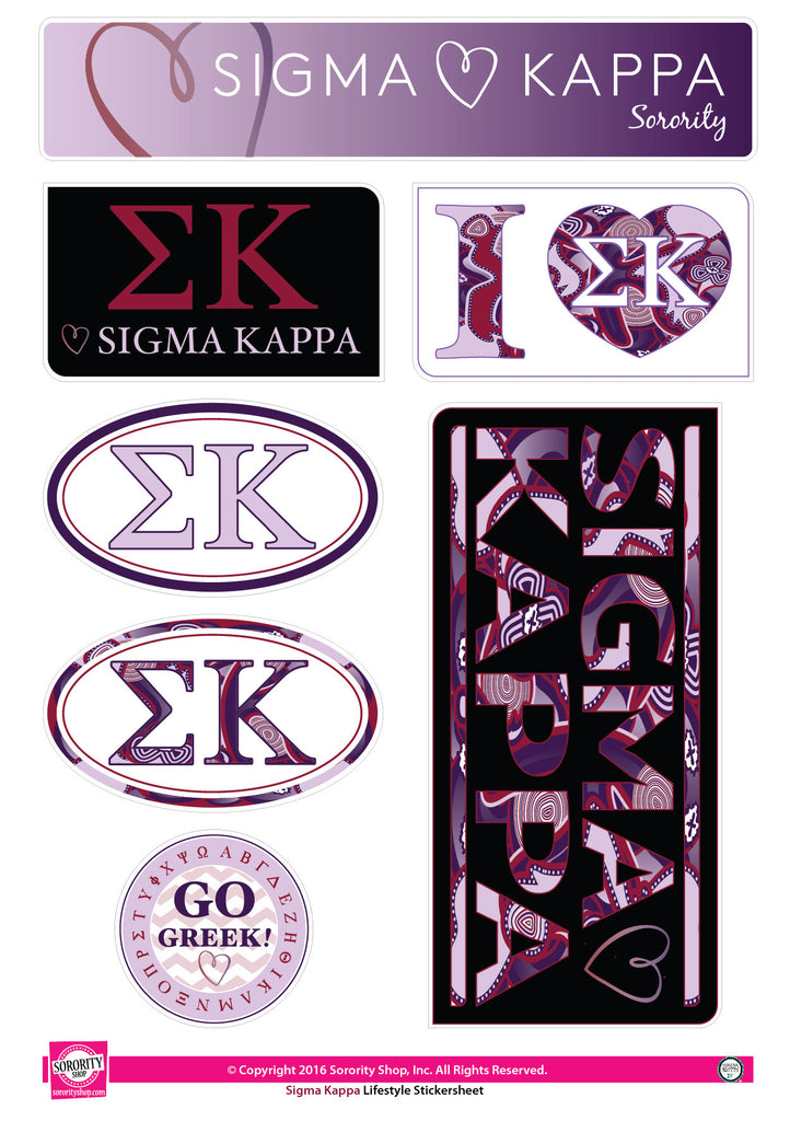 Sigma Kappa <br> Lifestyle Stickers