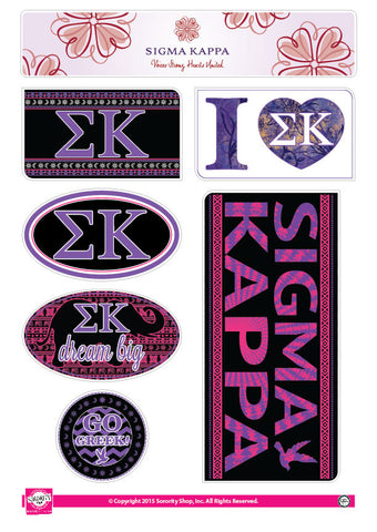 Sigma Kappa <br> Bohemian Stickers