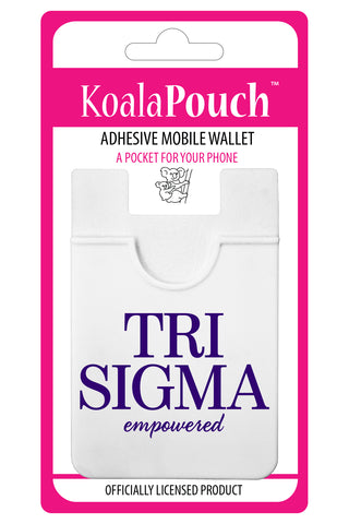 Sigma Sigma Sigma Logo Koala Pouch - Adhesive Phone Wallet