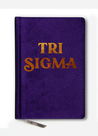 Tri Sigma Notebook with Gold Foil Imprint