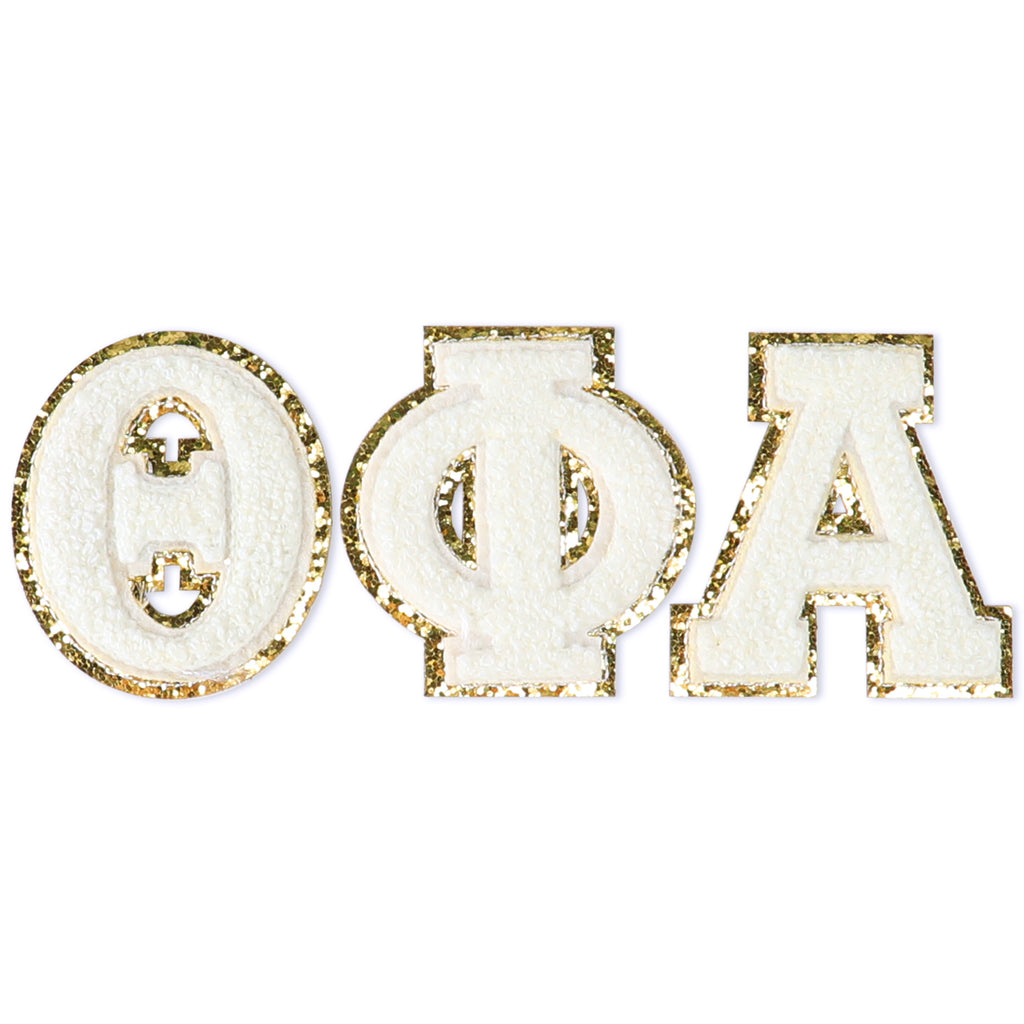Theta Phi Alpha Chenille Stickers - TPA Greek Letter Stickers