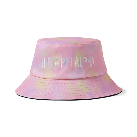 Theta Phi Alpha Bucket Hat - Tie Dye - Embroidered Logo