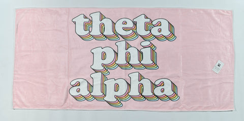 Theta Phi Alpha Plush Retro Beach Towel
