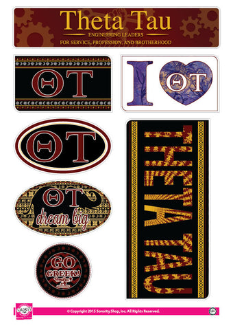 Theta Tau <br> Bohemian Stickers